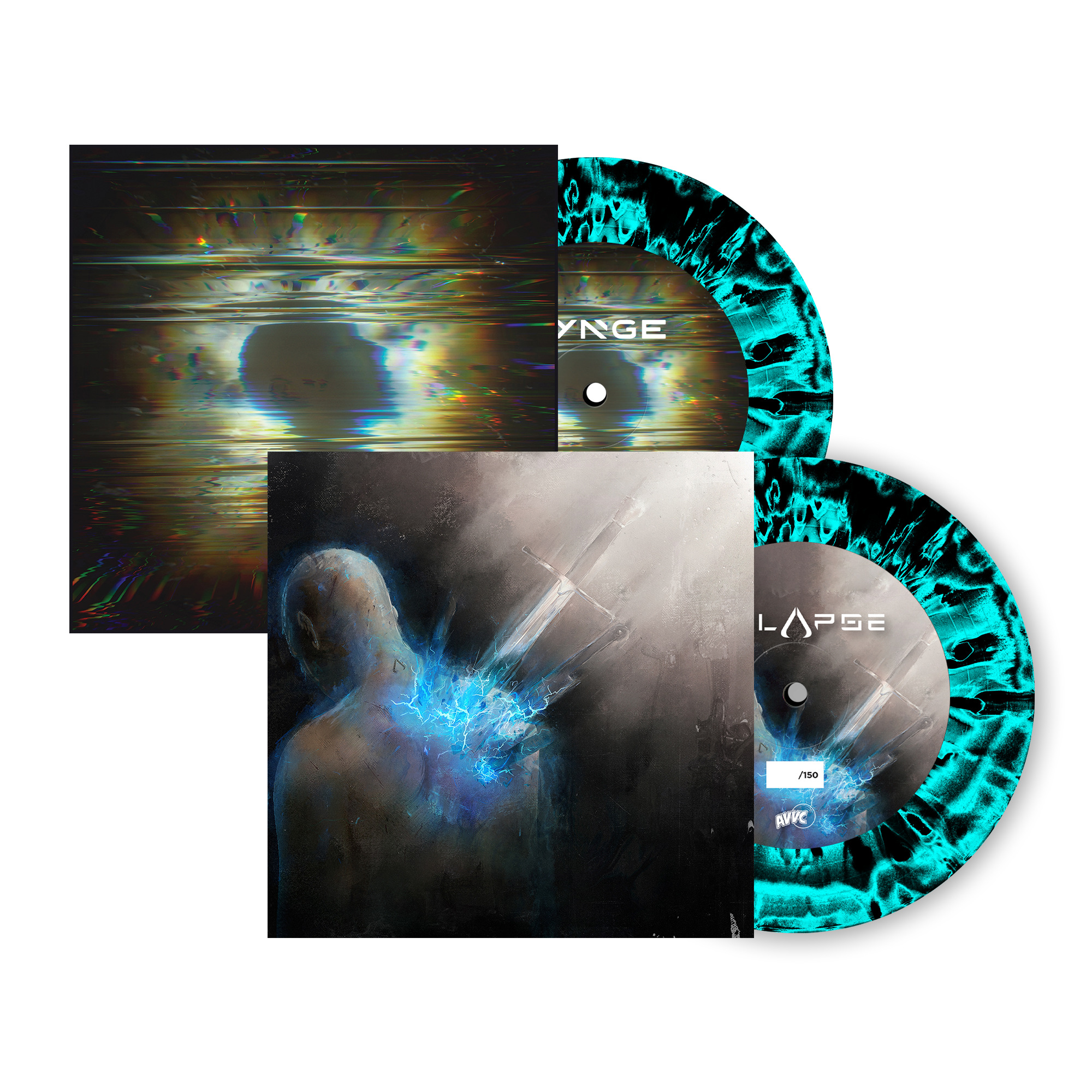 Relapse x Synge - 7" Split - Bluey Swirly Black /100