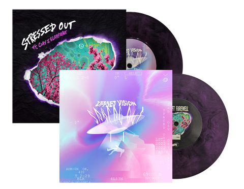 A Swift Farewell x Offset Vision - 7" Split - Spaced and Stressed Purple /100